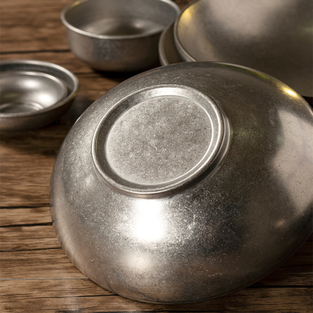 18-24cm Eco-Friendly Snowflake Gray Tableware 304 Stainless Steel Ramen Bowls Kitchen Salad Mixing Soup Bowl