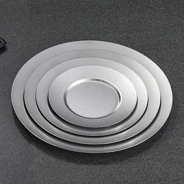 Japanese Stainless Steel Platter, Home Gold Plate, Dish Plate, Snack Plate, Commercial Barbecue Plate,  Bone Dish