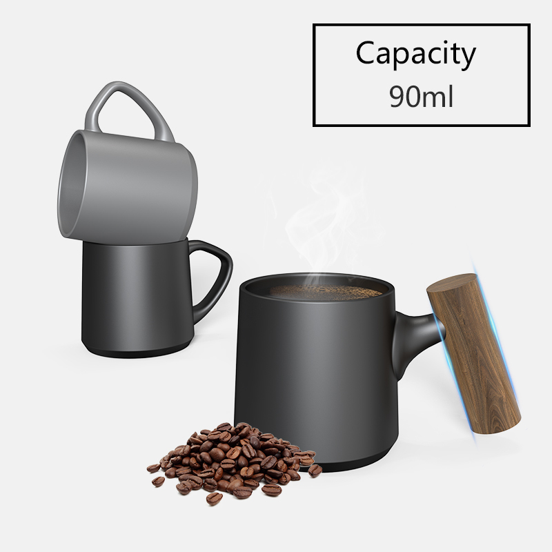 DHPO Wholesale Custom Cafe Restaurant Used Drinking Ceramic Coffee Mugs 90ml Trapezoid Shape Modern Minimalist Design Black Box,CIRAY,DHPO Wholesale Custom Cafe Restaurant Used Drinking Ceramic Coffee Mugs 90ml Trapezoid Shape Modern Minimalist Design Black Box