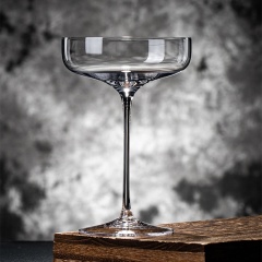 Elegant Cocktail Wine Glass 185ml,CIRAY,Vintage Long Stem Transparent Coupe Glasses Wedding Party Crystal Cut Elegant Goblet Cocktail Wine Glass