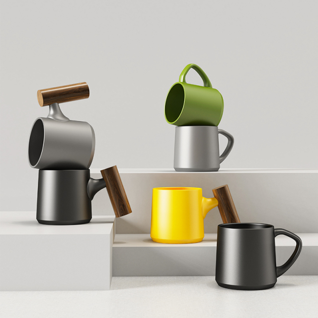 DHPO Wholesale Custom Cafe Restaurant Used Drinking Ceramic Coffee Mugs 90ml Trapezoid Shape Modern Minimalist Design Black Box,CIRAY,DHPO Wholesale Custom Cafe Restaurant Used Drinking Ceramic Coffee Mugs 90ml Trapezoid Shape Modern Minimalist Design Black Box