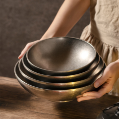 18-24cm Eco-Friendly Snowflake Gray Tableware 304 Stainless Steel Ramen Bowls Kitchen Salad Mixing Soup Bowl
