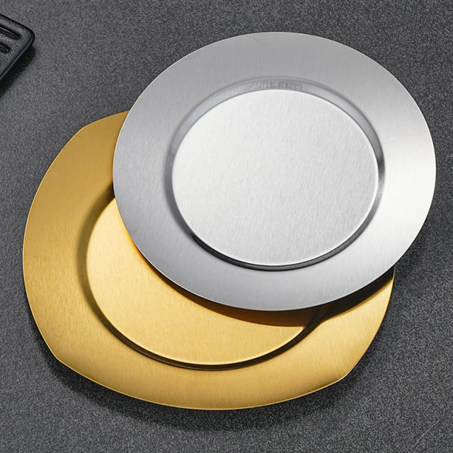 Japanese Stainless Steel Platter, Home Gold Plate, Dish Plate, Snack Plate, Commercial Barbecue Plate,  Bone Dish