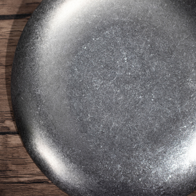 Restaurant Dishwasher Safe Stainless Steel Dinner Plate Vintage Dishes Silver Serving Tray BBQ Plates