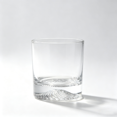 Fuji Mountain Whiskey Glasses 260ml,CIRAY,Custom Logo Crystal Fuji Mountain Thick Bottom Whiskey Glasses Bar Premium Handmade Tasting Whisky Glass