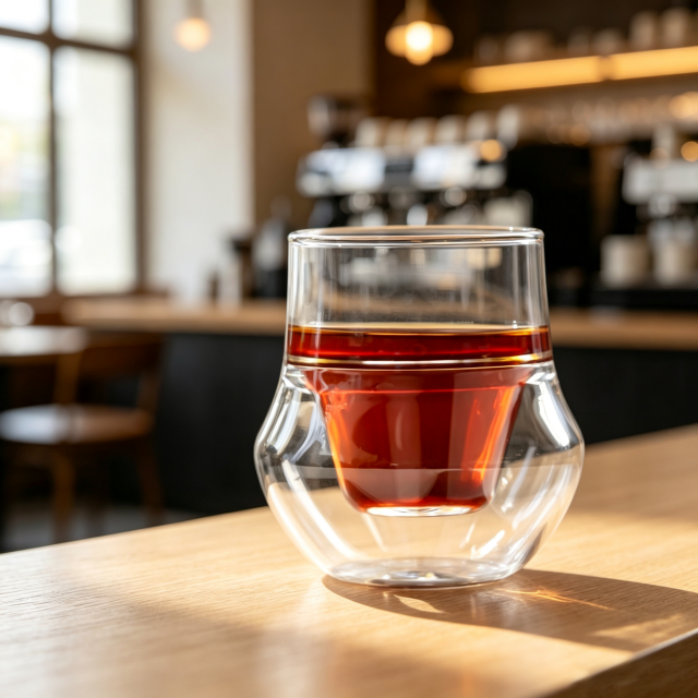 High Borosilicate Double Wall Coffee Cups 100ml,CIRAY,100ml Eco-friendly High Borosilicate Clear Double Wall Glass Coffee Cups