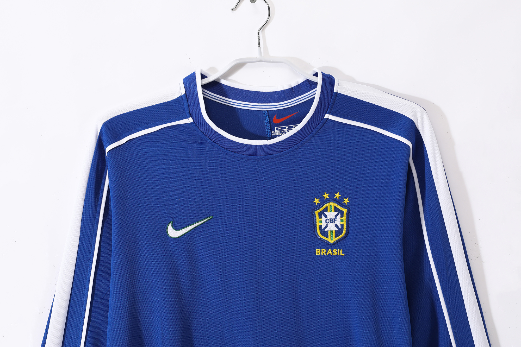 1998 Brazil away retro Fan version Long sleeves
