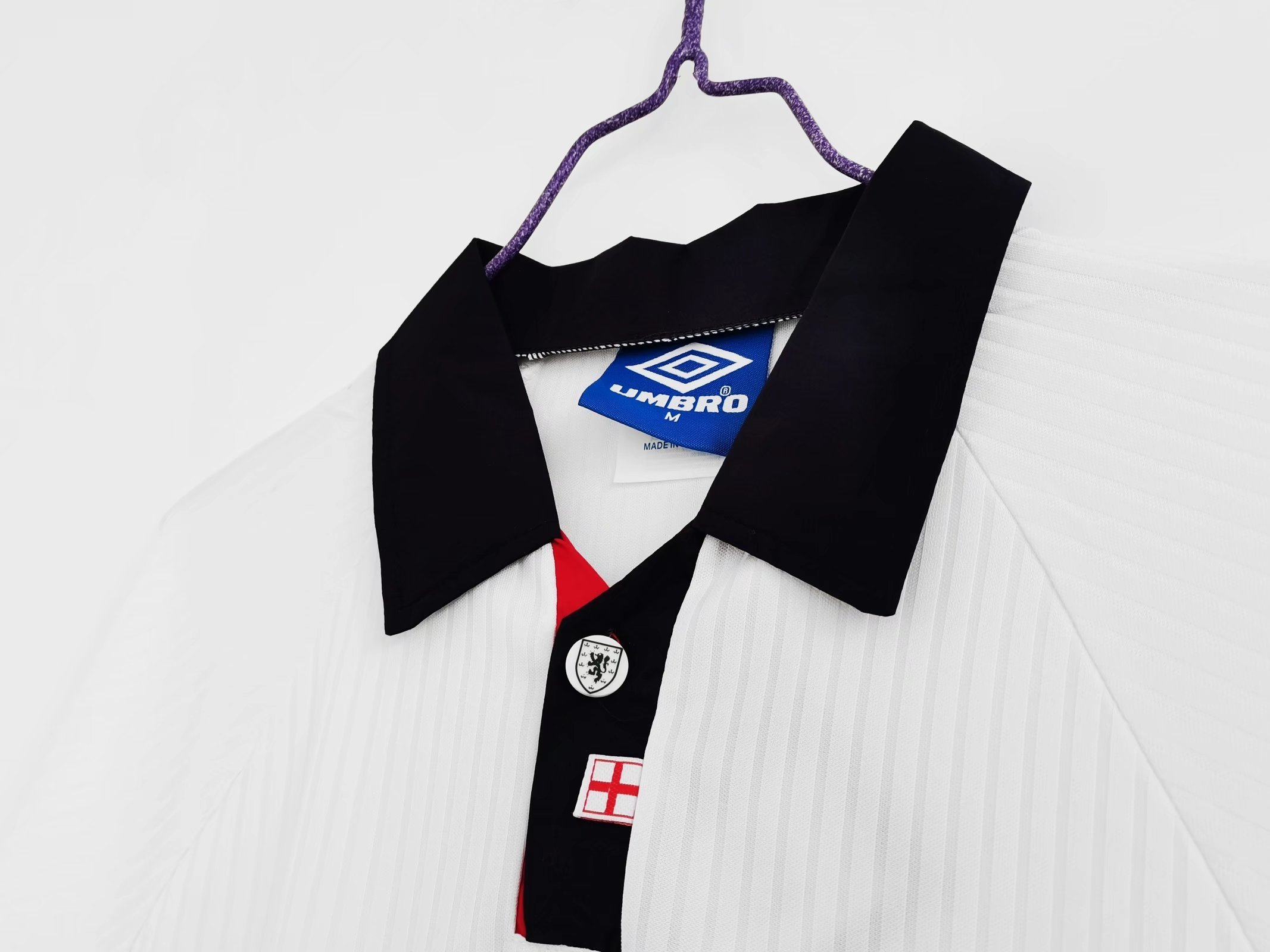 1998 England home retro Fan version Long sleeves
