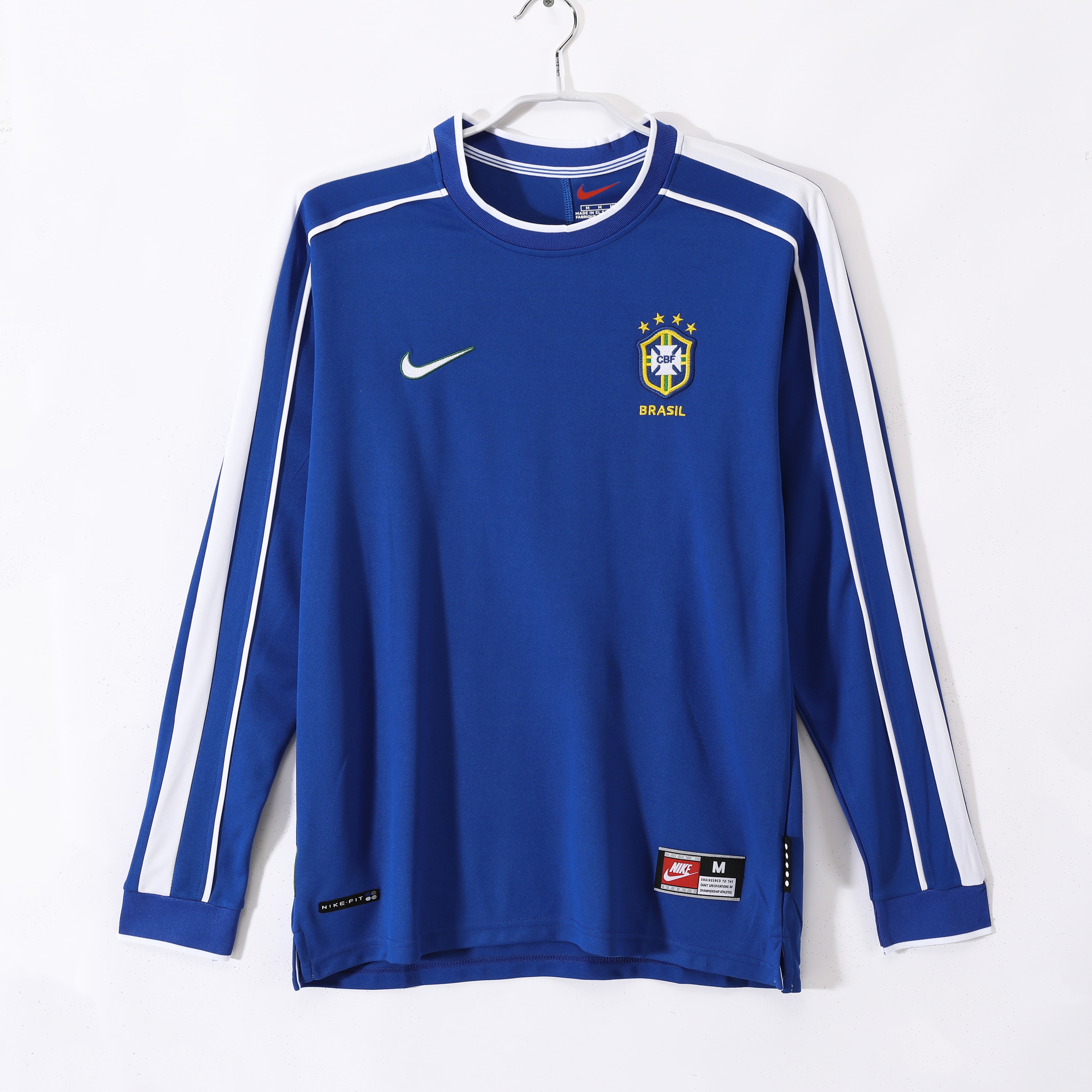 1998 Brazil away retro Fan version Long sleeves