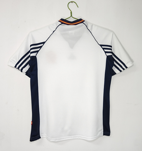 1998 season Spanish away white retro Fan version