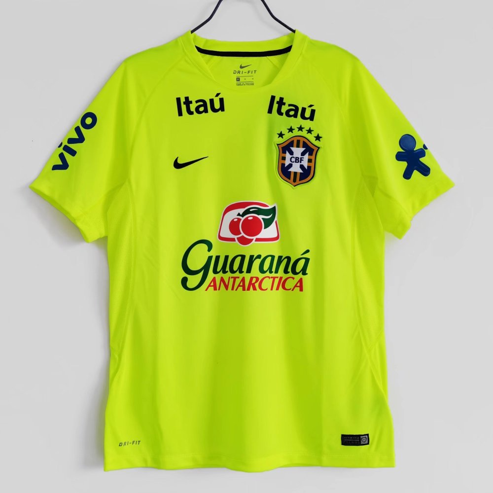 2020 Brazil Fluorescent green training uniform Fan version polo