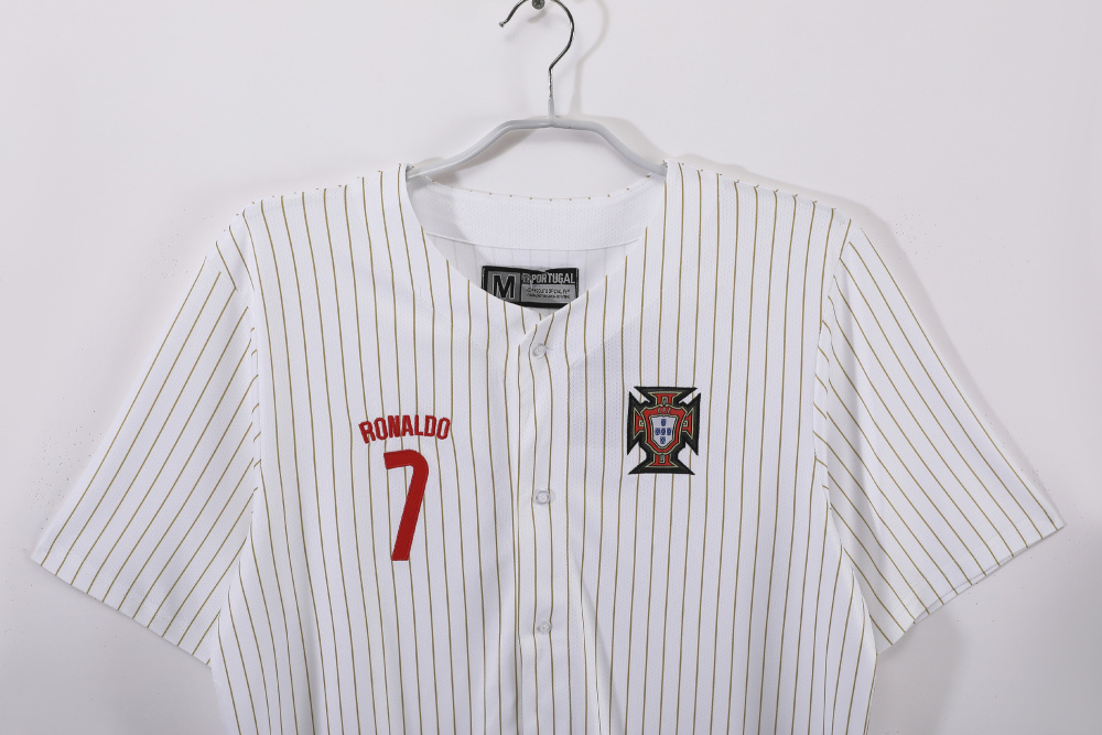 2025 Portugal White Baseball Uniform