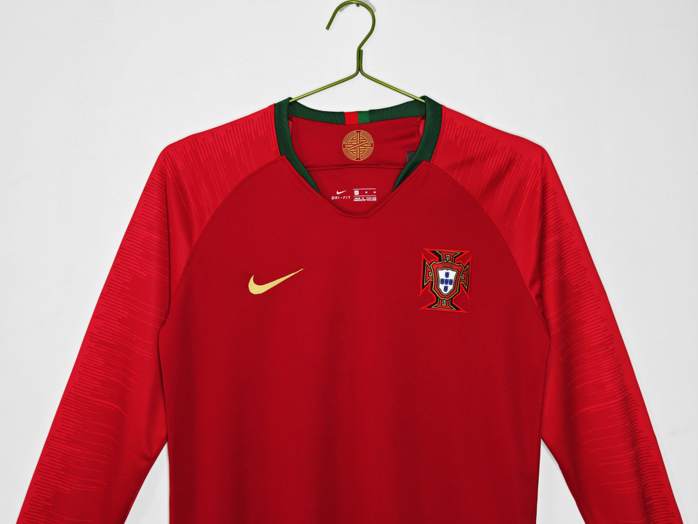 2018 Portugal home retro Fans version Long sleeves