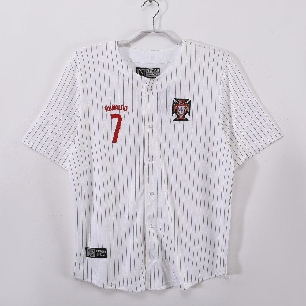 2025 Portugal White Baseball Uniform