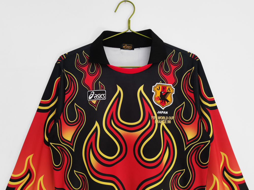 1998 Japan goalkeeper Flame Red Long sleeves