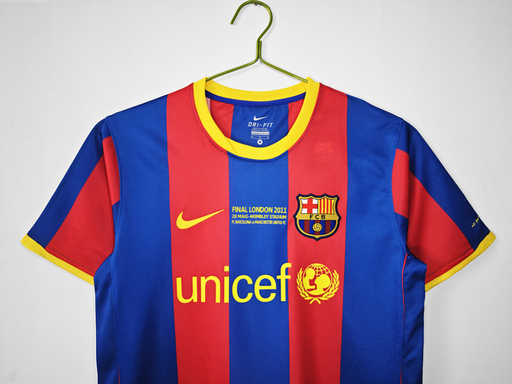 2010/11 Barcelona home Champions League Retro Fans version