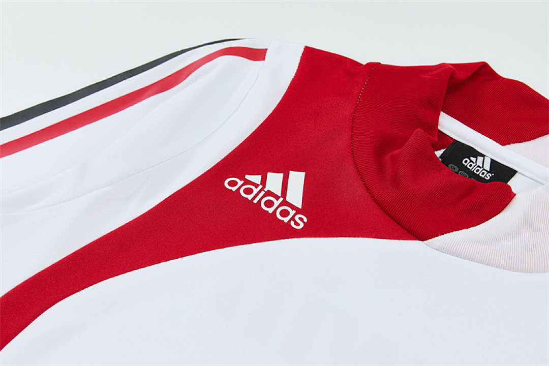 2007 08 AC Milan retro White adult man tracksuit Training top best soccer football jerseys half zipper
