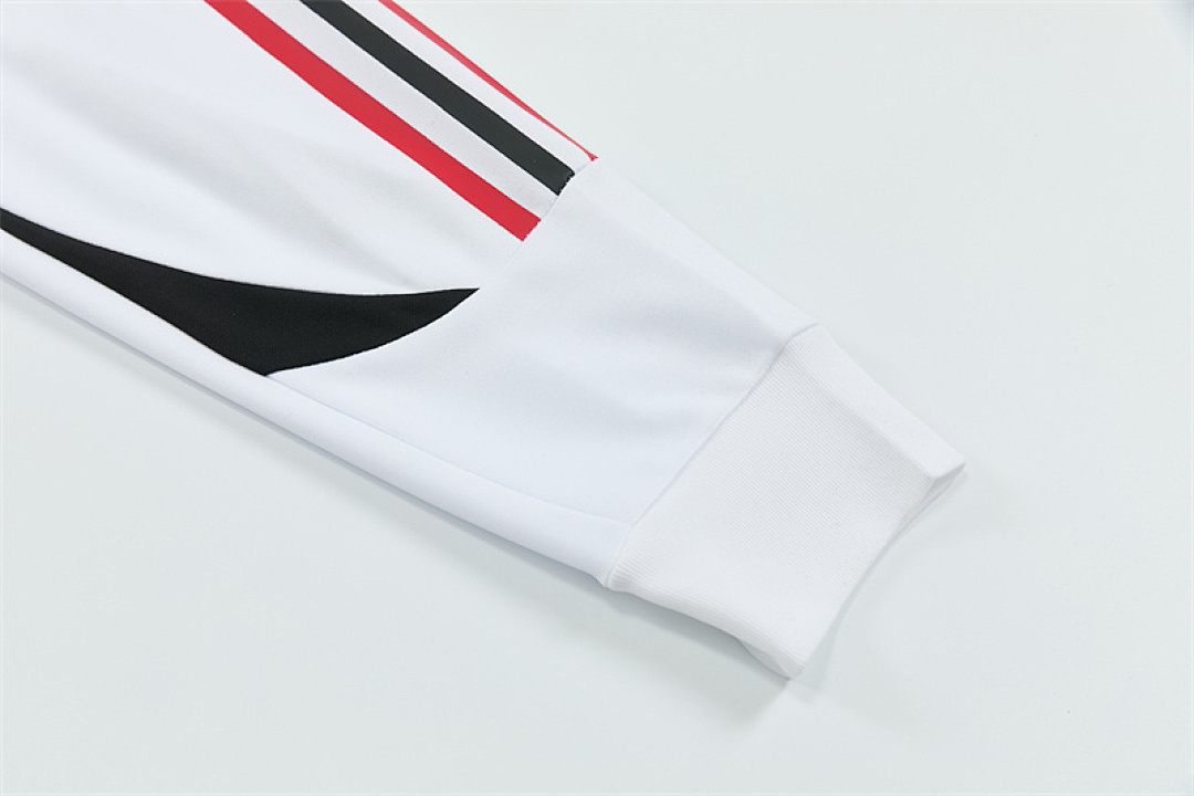 2007 08 AC Milan retro White adult man tracksuit Training top best soccer football jerseys half zipper