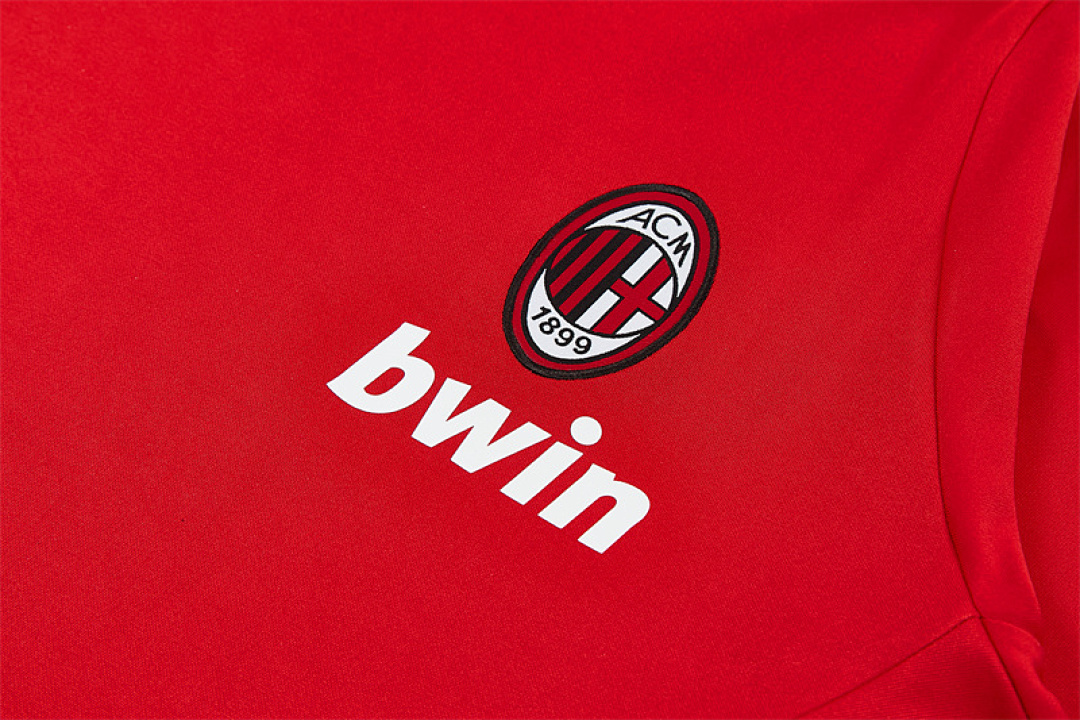 2007 08 AC Milan retro red adult man tracksuit Training top best soccer football jerseys half zipper