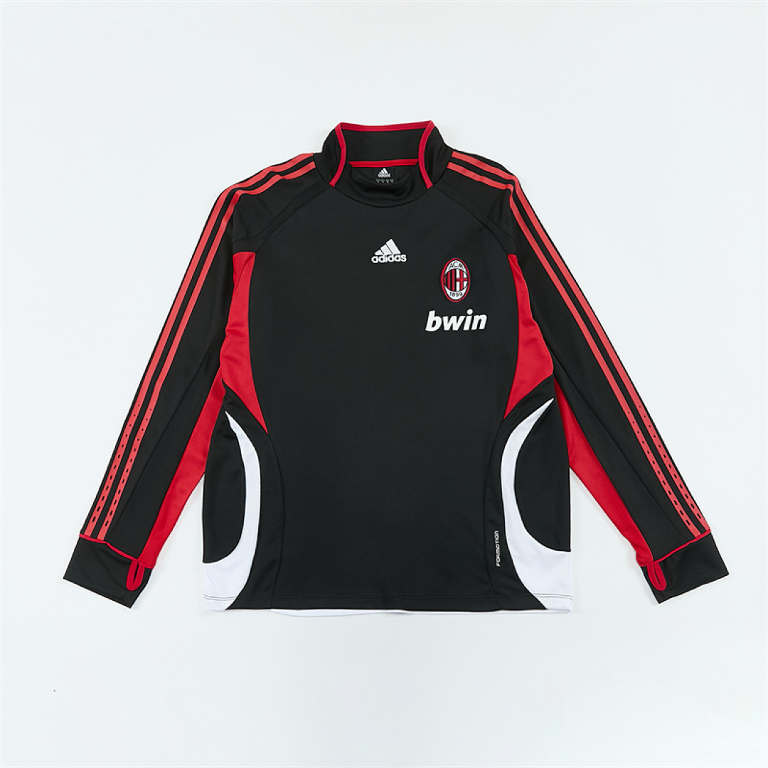 2006 07 AC Milan retro black adult man tracksuit Training top best soccer football jerseys half zipper
