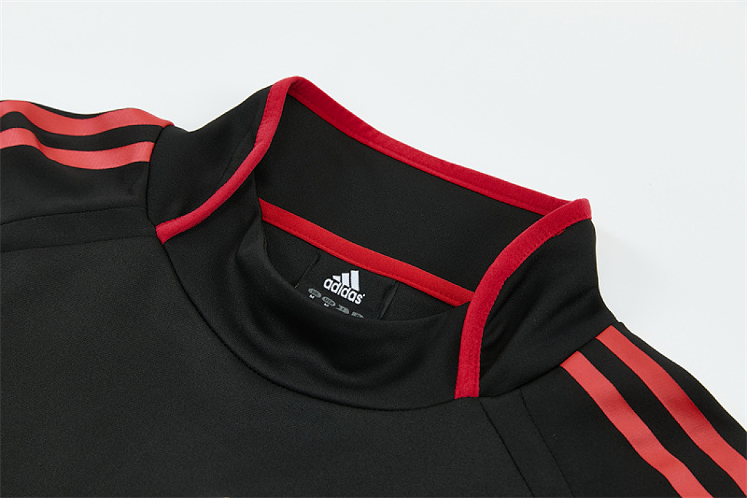 2006 07 AC Milan retro black adult man tracksuit Training top best soccer football jerseys half zipper