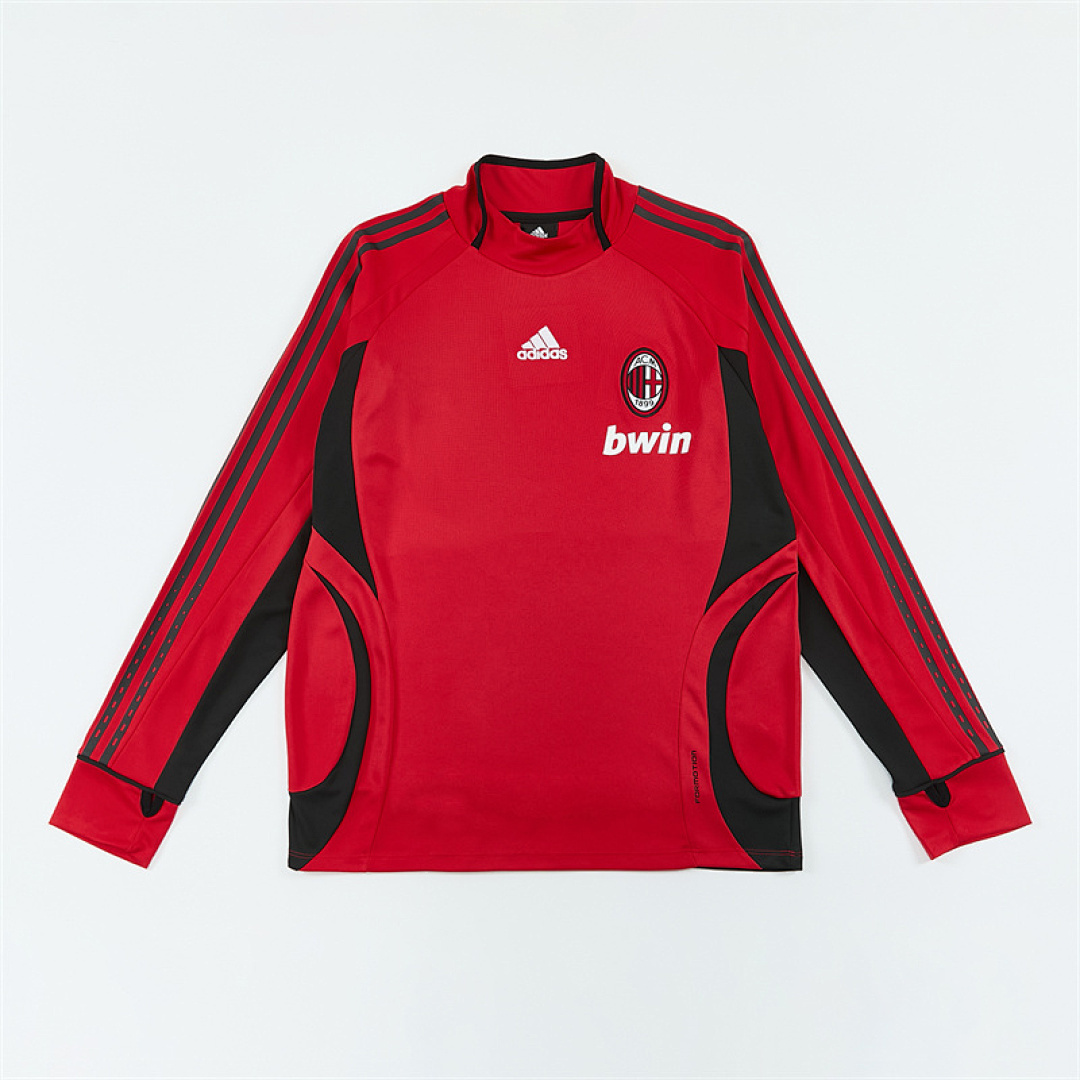 2006 07 AC Milan retro red adult man tracksuit Training top best soccer football jerseys half zipper