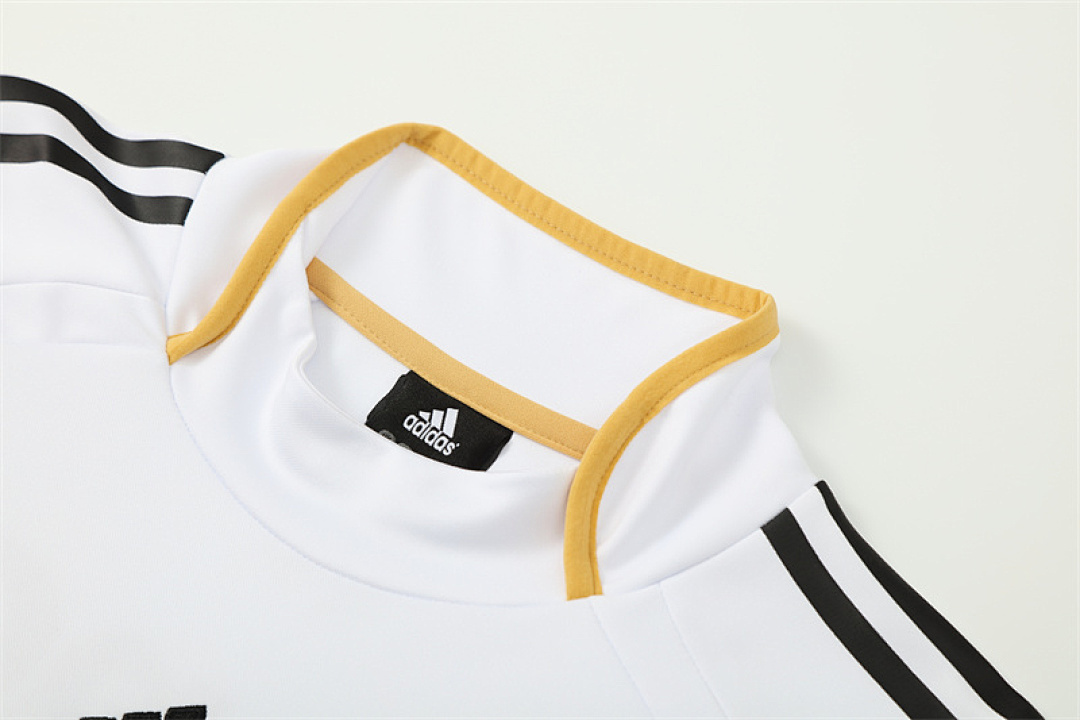2006 07 Real Madrid retro White adult man tracksuit Training top best soccer football jerseys half zipper