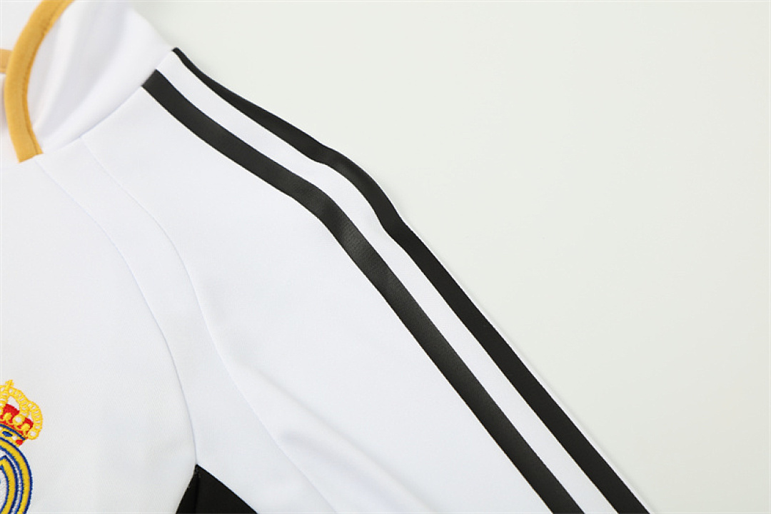 2006 07 Real Madrid retro White adult man tracksuit Training top best soccer football jerseys half zipper