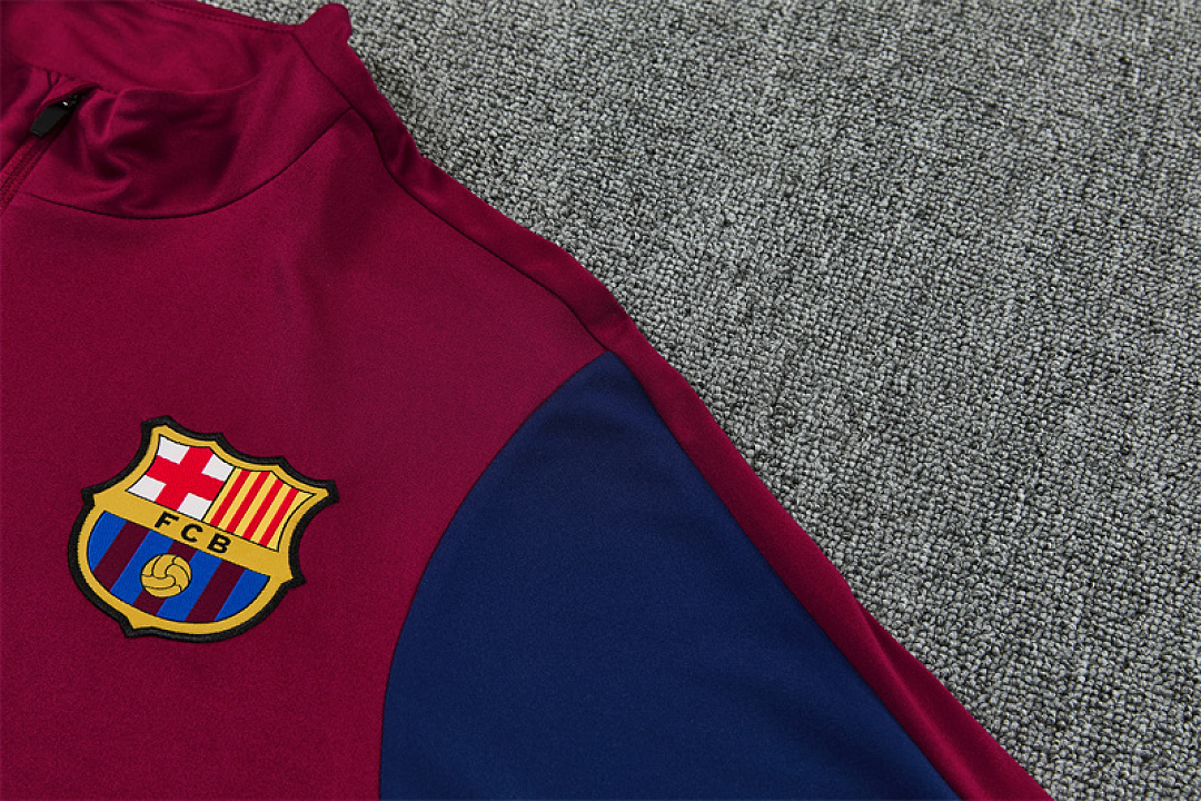 2026 2027 Barcelona adult and kids tracksuit soccer jersey red