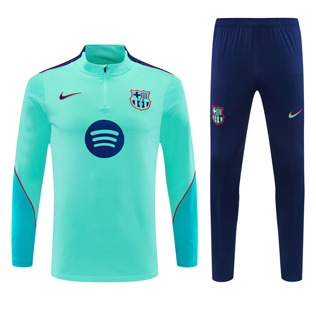2026 2027 Barcelona adult and kids tracksuit soccer jersey Lake blue