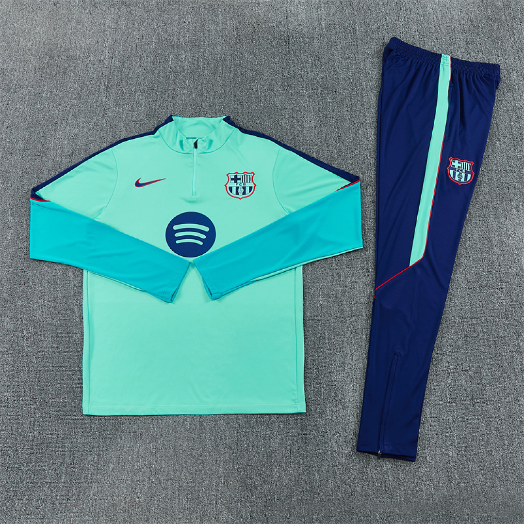 2026 2027 Barcelona adult and kids tracksuit soccer jersey Lake blue