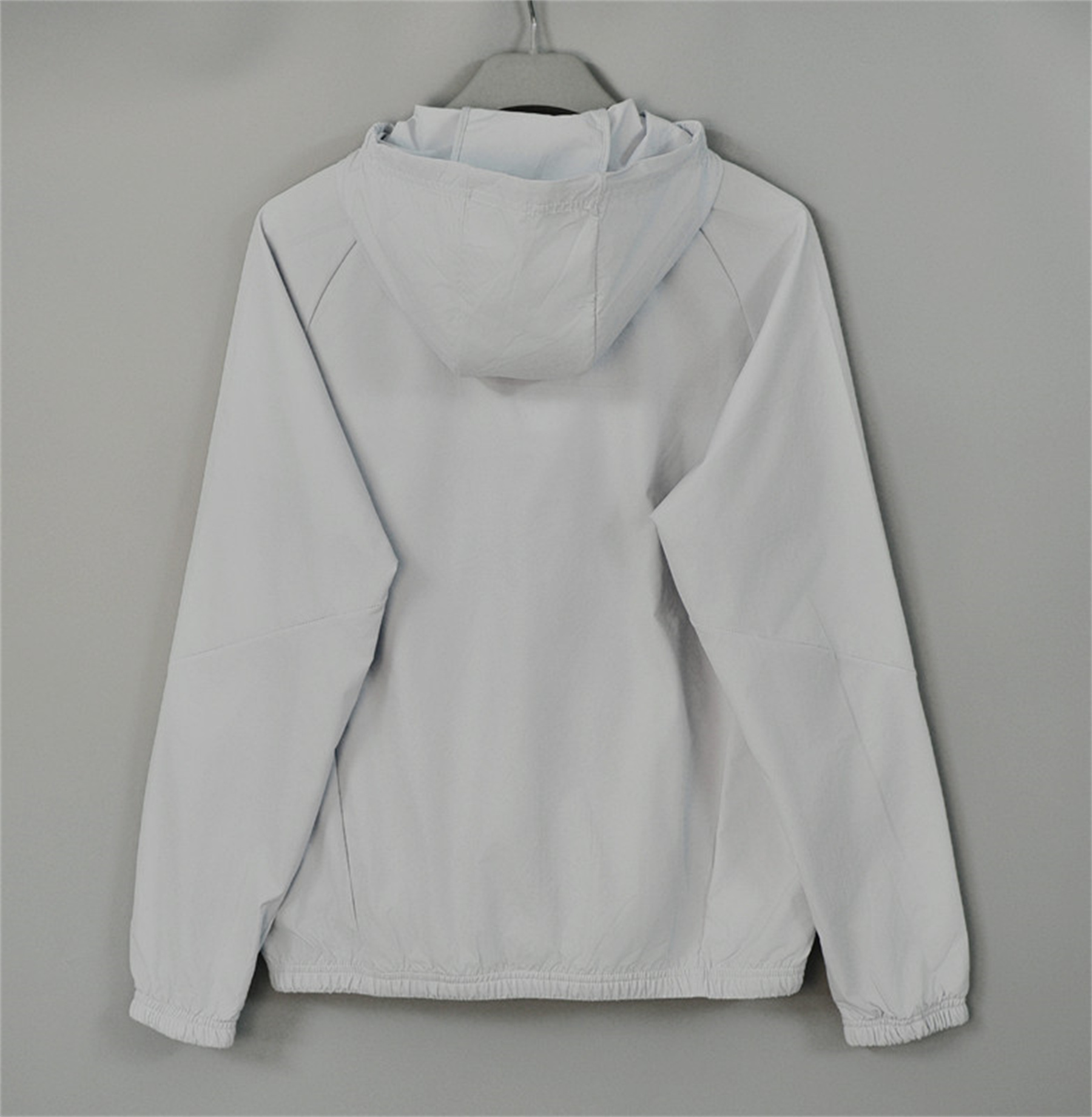 2006 07 Real Madrid  windbreaker Hooded jacket soccer jersey Light gray