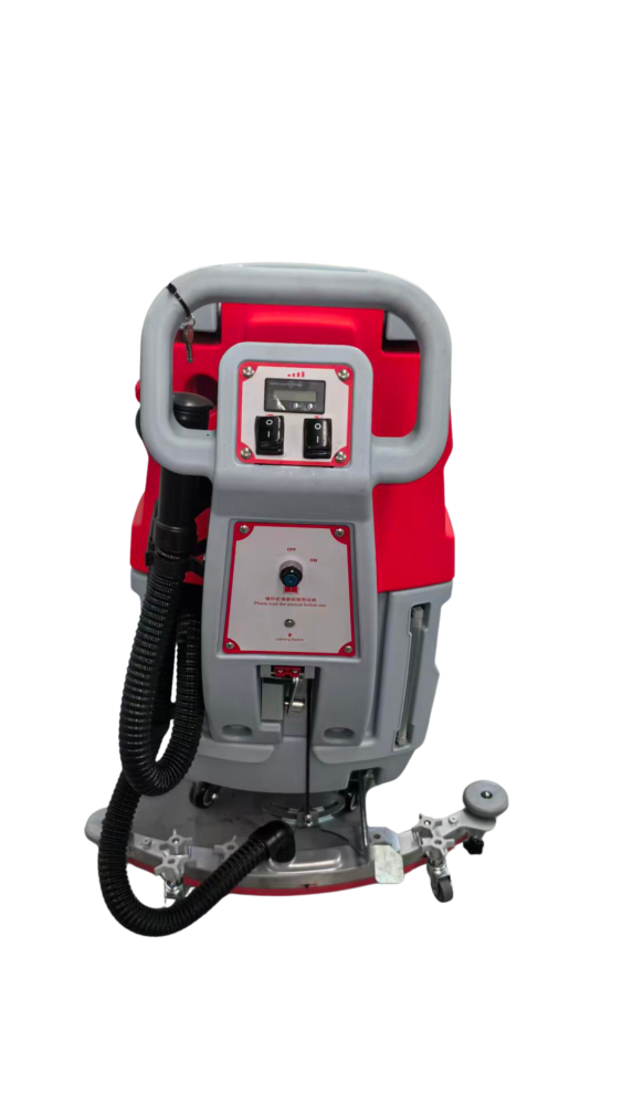 Walk-behind floor scrubber