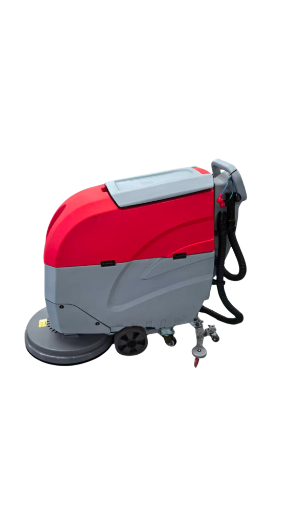 Walk-behind floor scrubber