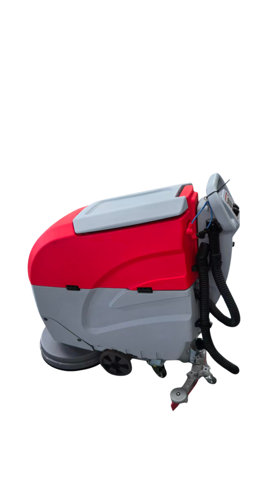 Walk-behind floor scrubber