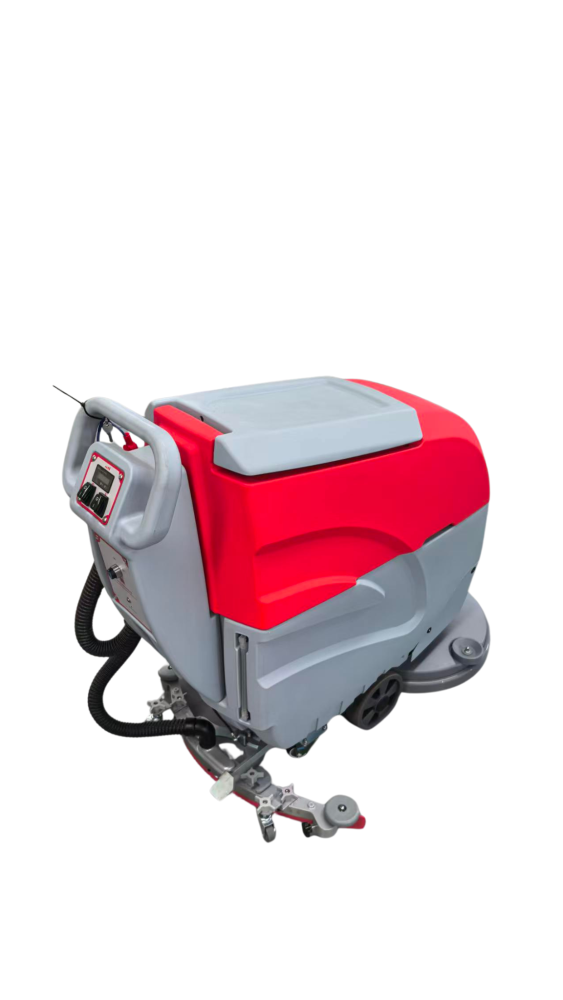 Walk-behind floor scrubber