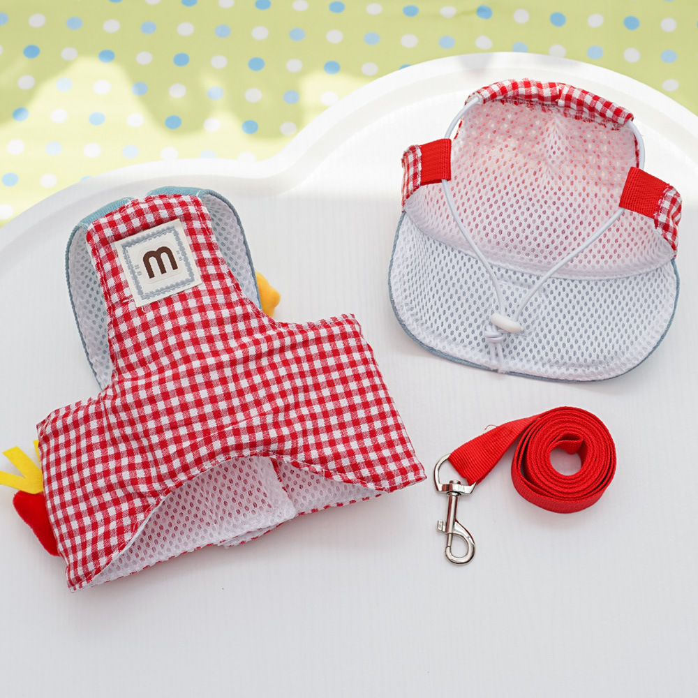 pet harness and leash set / cotton pet outfit / adjustable dog walking gear