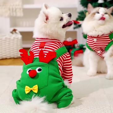Christmas reindeer pet costume