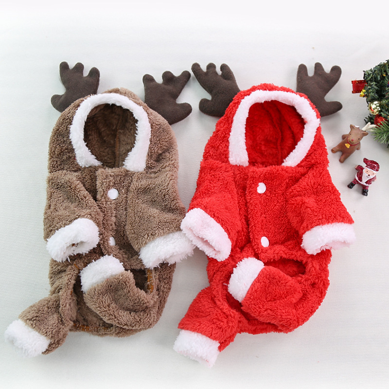 Christmas reindeer pet costume