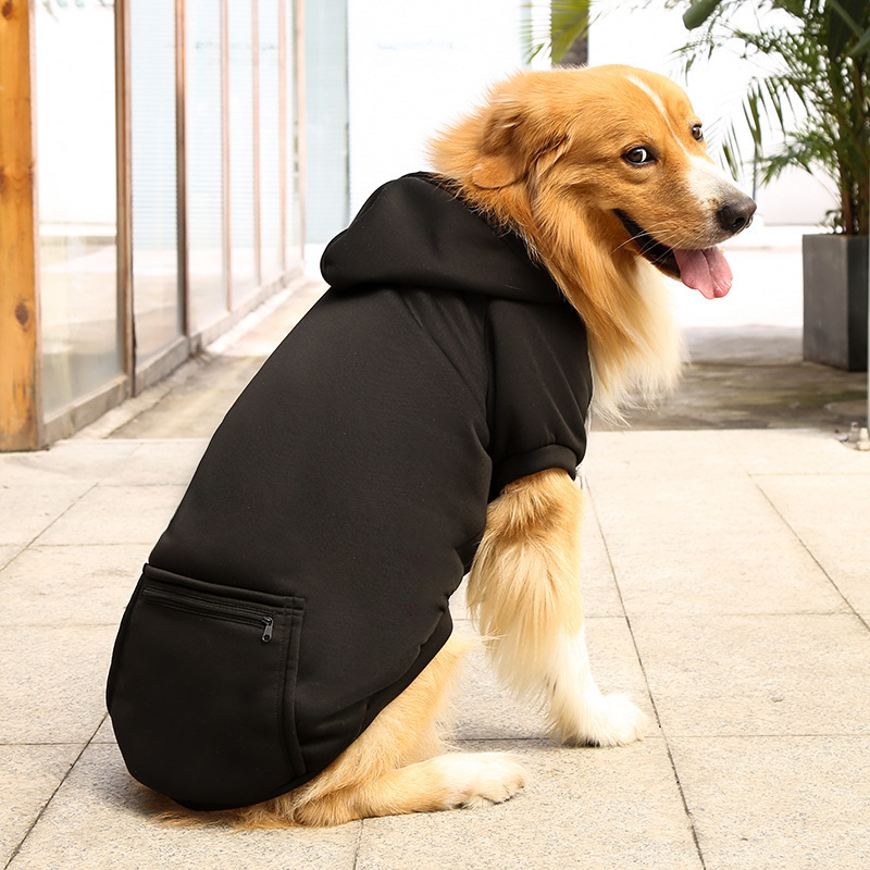 Autumn and winter fleece pets sweater with pocket