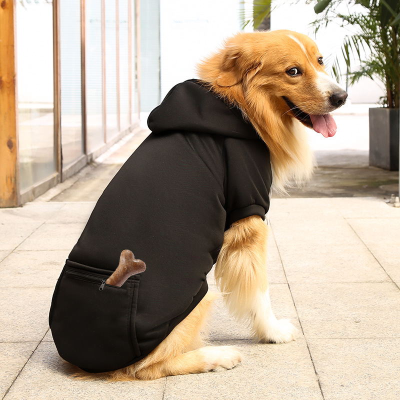 Autumn and winter fleece pets sweater with pocket