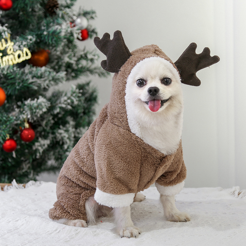 Christmas reindeer pet costume