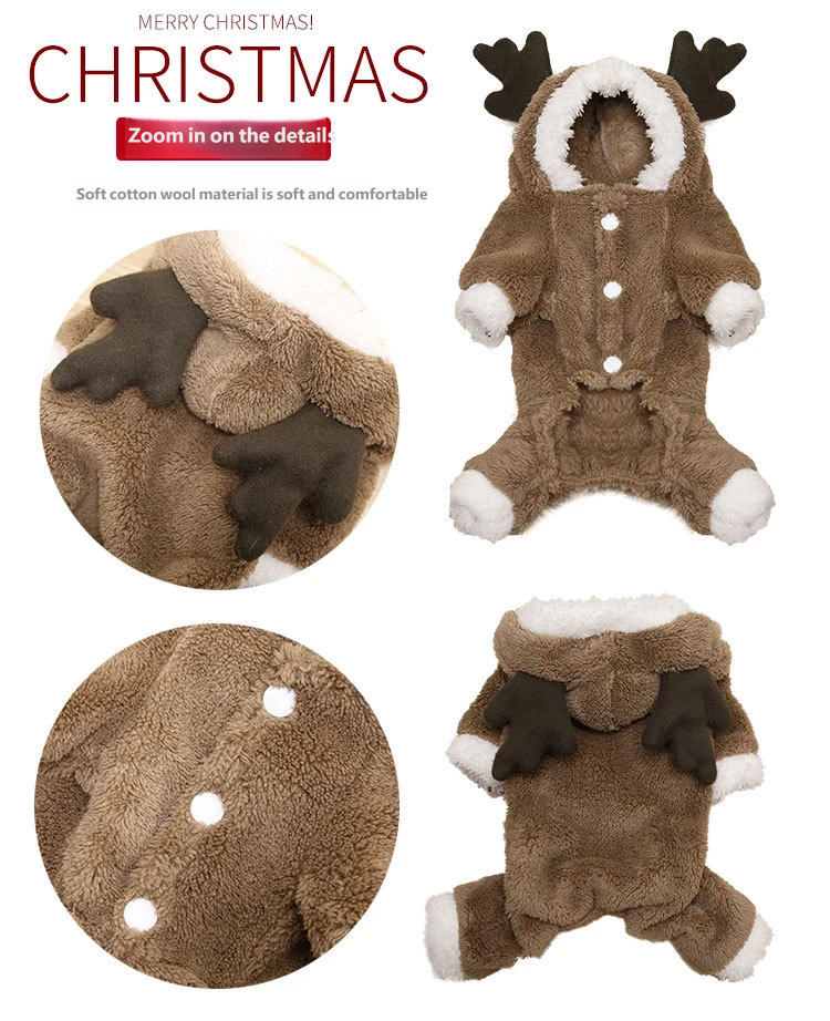 Christmas reindeer pet costume