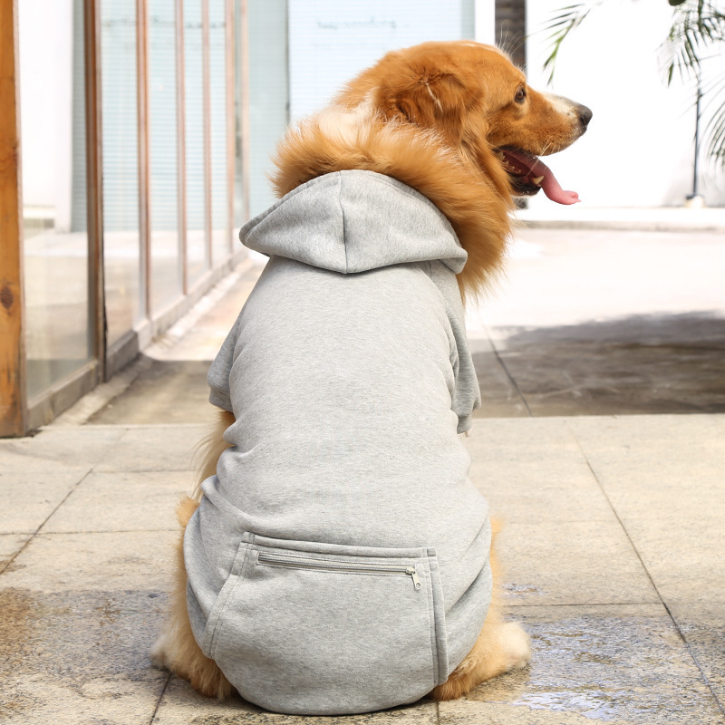 Autumn and winter fleece pets sweater with pocket