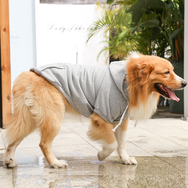 Autumn and winter fleece pets sweater with pocket