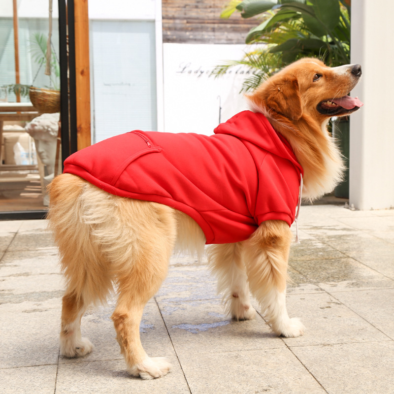 Autumn and winter fleece pets sweater with pocket