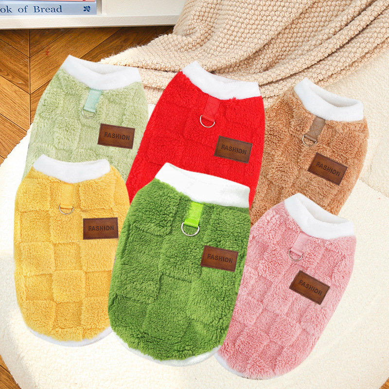 Autumn and winter fleece pets sweater