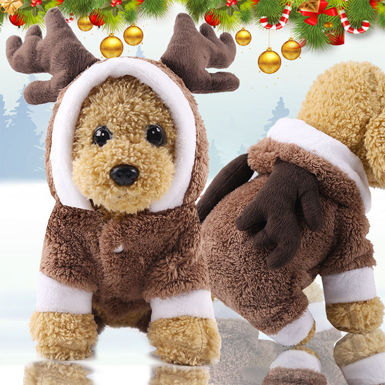 Christmas reindeer pet costume