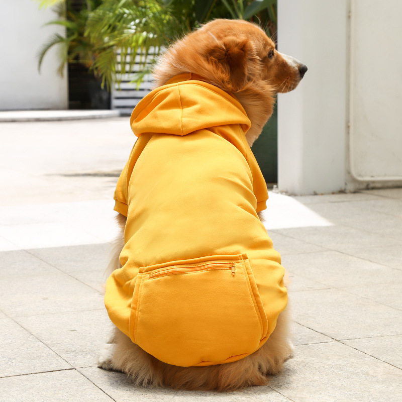 Autumn and winter fleece pets sweater with pocket