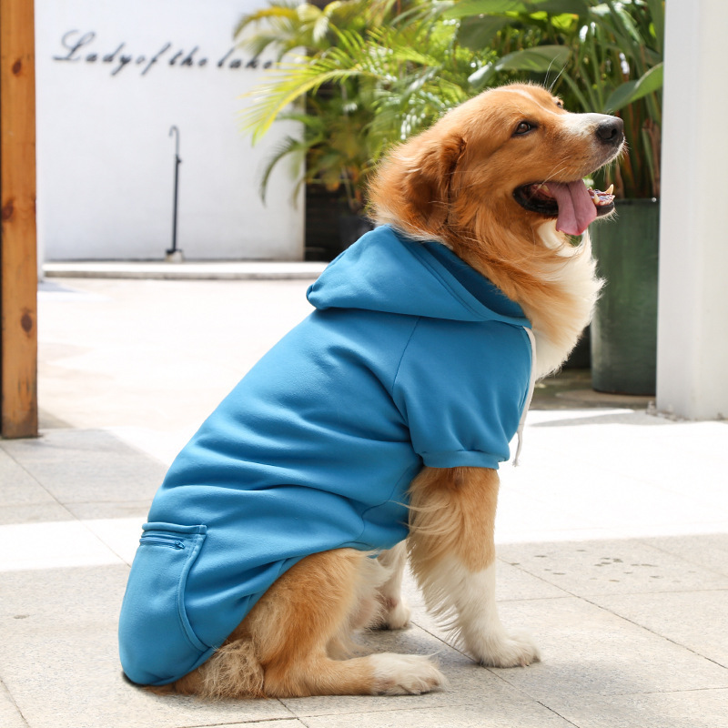 Autumn and winter fleece pets sweater with pocket